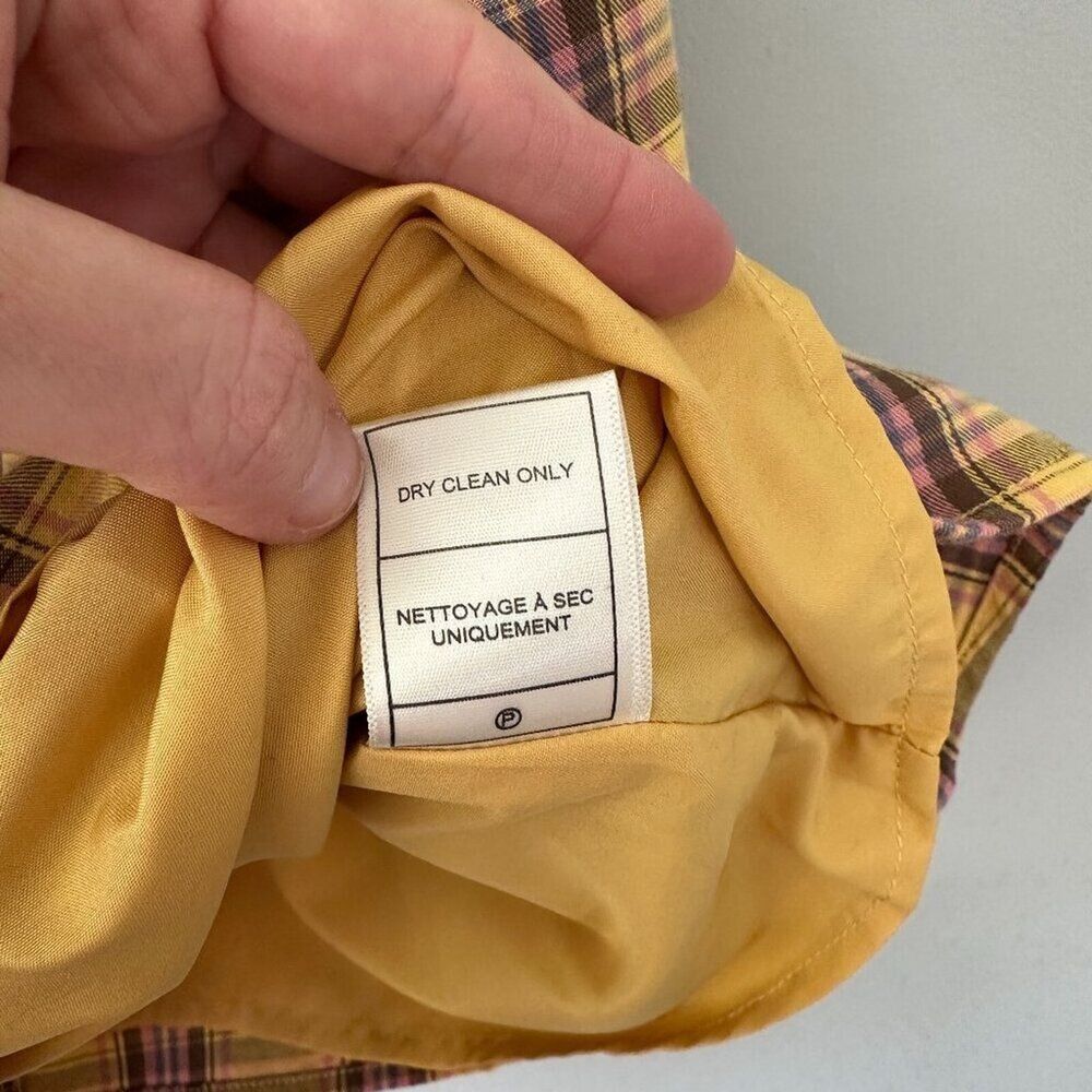 Revolve BB Dakota Slip Dress 10 Yellow Plaid Total Betty Y2K 90s Grunge Clueless - Picture 11 of 11